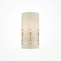 Wandlampe Stoff Metall Beige Gold H:23 cm E14 blendarm