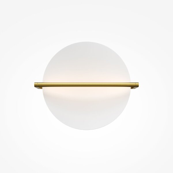LED Wandleuchte Aluminium Messing Weiß B:34 cm 3000 K