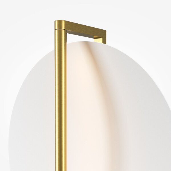 LED Wandleuchte Aluminium Messing Weiß B:34 cm 3000 K