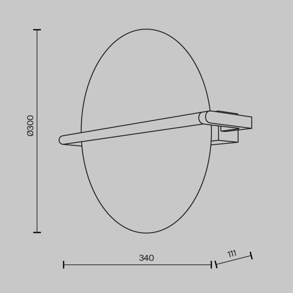 LED Wandleuchte Aluminium Messing Weiß B:34 cm 3000 K