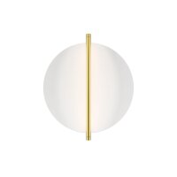 LED Wandleuchte Aluminium Messing Weiß B:34 cm 3000 K