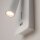 LED Wandspot Weiß flexibel Schalter 6 cm 3000 K USB