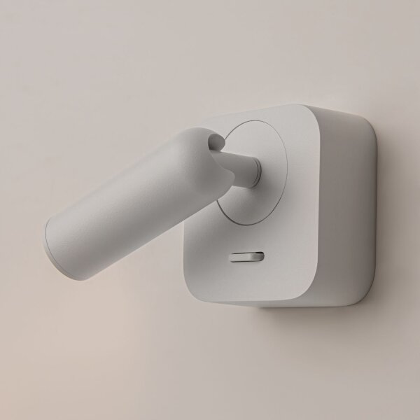 LED Wandspot Schalter Weiß H:6,5 cm flexibel 3000 K