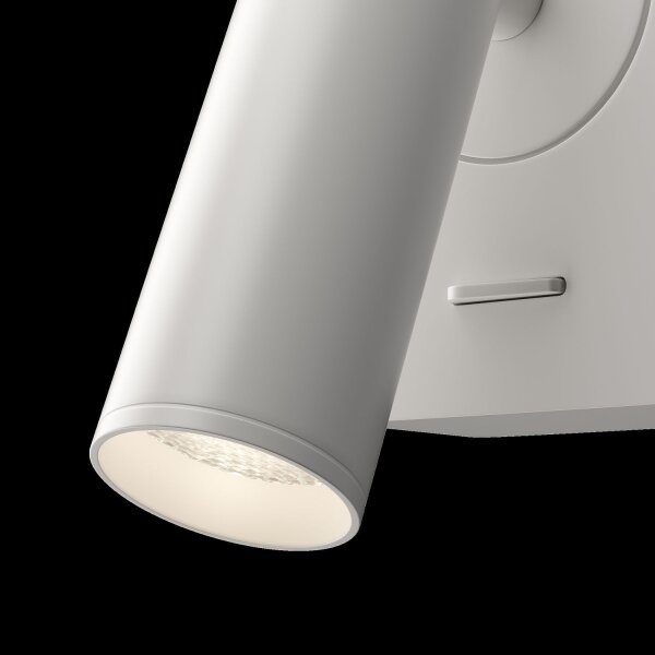 LED Wandspot Schalter Weiß H:6,5 cm flexibel 3000 K