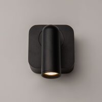 LED Wandspot Schalter Schwarz H:6,5 cm flexibel 3000 K