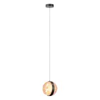 LED Pendelleuchte Glas Metall Schwarz Ø18 cm 2700 K