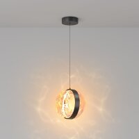 LED Pendelleuchte Glas Metall Schwarz Ø18 cm 2700 K