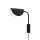 Wandlampe Schwarz Kabel Stecker H:32,5 cm G9 Metall