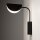 Wandlampe Schwarz Kabel Stecker H:32,5 cm G9 Metall