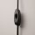 Wandlampe Schwarz Kabel Stecker H:32,5 cm G9 Metall