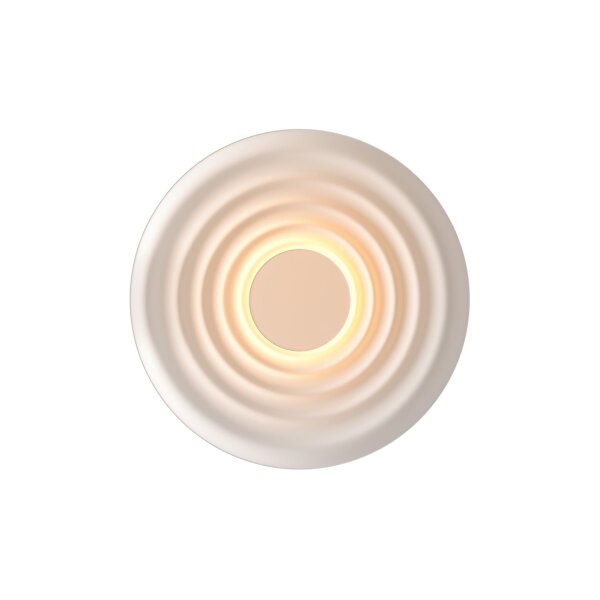 LED Wandlampe Aluminium Weiß Ø40 cm 6 W 2700 K indirekt