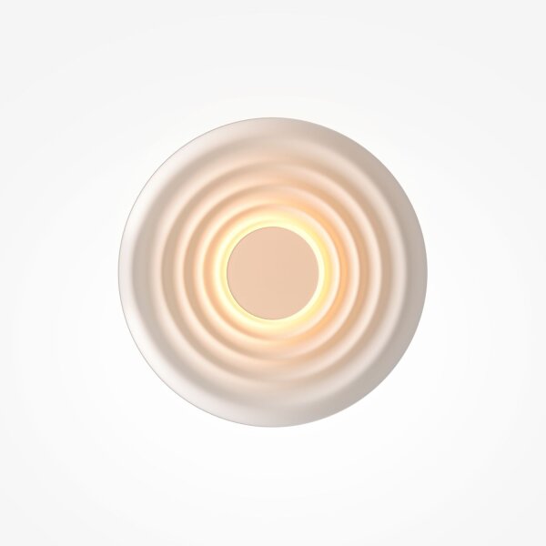 LED Wandlampe Aluminium Weiß Ø40 cm 6 W 2700 K indirekt
