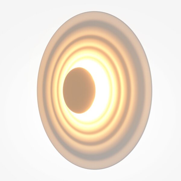 LED Wandlampe Aluminium Weiß Ø40 cm 6 W 2700 K indirekt