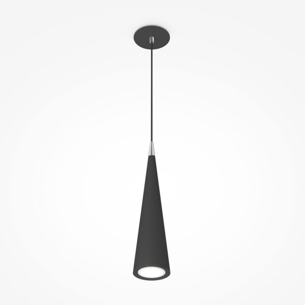 Pendelleuchte Metall Schwarz Ø10 cm rund GU10 Kegel