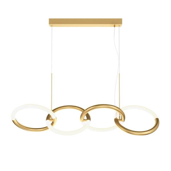 LED Hängelampe Metall Gold 4-flammig L:92,7 cm 3000 K