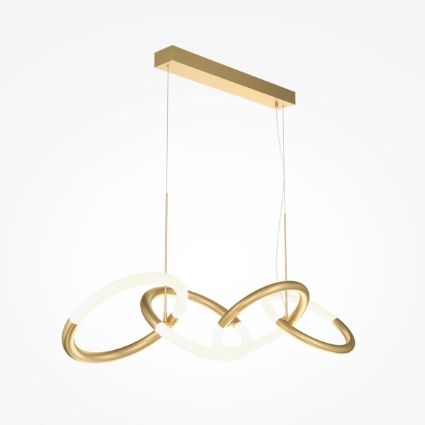 LED Hängelampe Metall Gold 4-flammig L:92,7 cm 3000 K