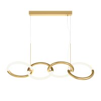 LED Hängelampe Metall Gold 4-flammig L:92,7 cm 3000 K