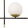 Moderne Pendelleuchte Glas Gold Schwarz E14 95 cm lang