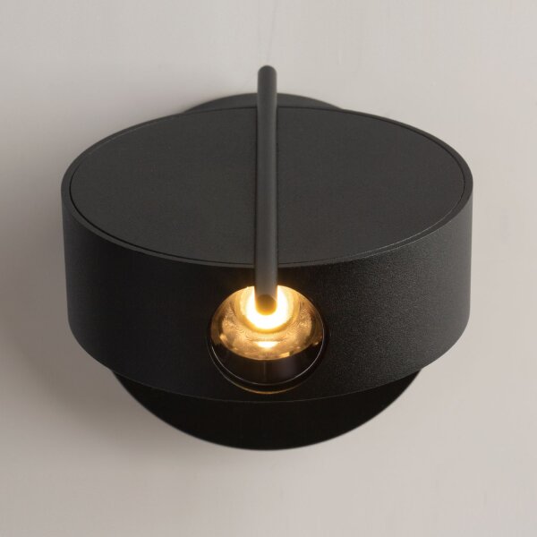 LED Wandlampe Schwarz flexibel H:14 cm 3000 K 200 lm