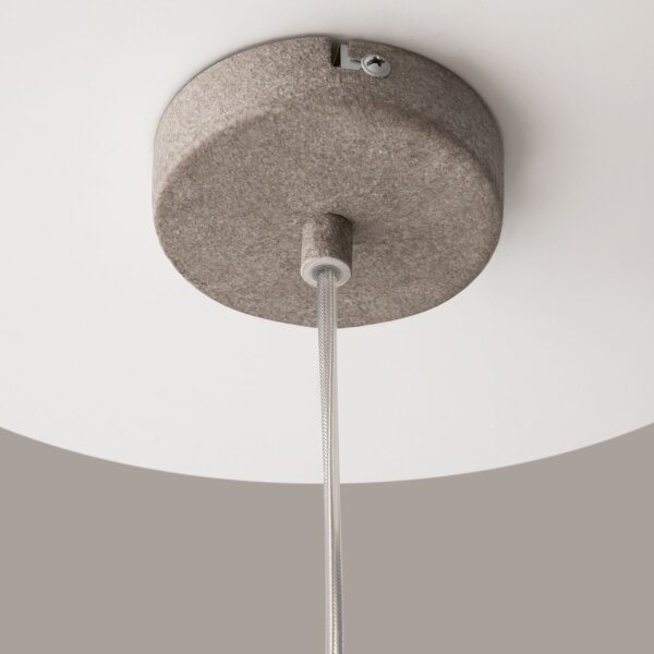 Moderne Pendelleuchte Beton Glas L:27,5 cm G9 blendarm