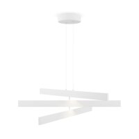 LED Hängelampe Metall Weiß L:80 cm 4000 K...