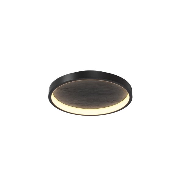 LED Deckenlampe Stein Metall Schwarz Ø40,5 cm 3000 K