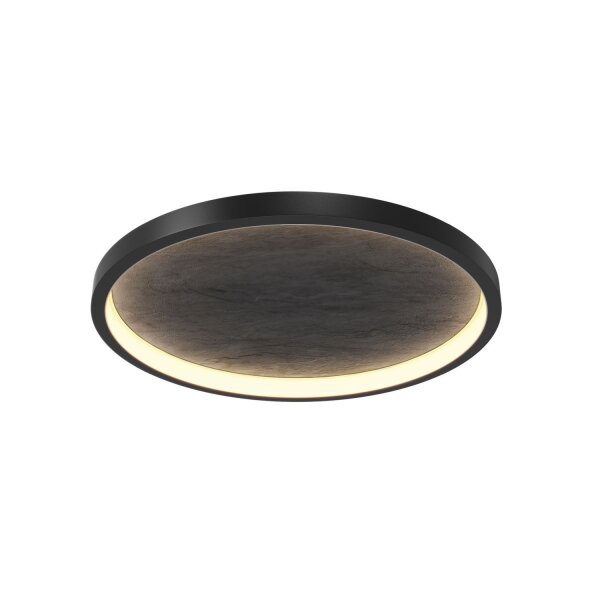 LED Deckenlampe Stein Metall Schwarz Ø59,5 cm 450 lm