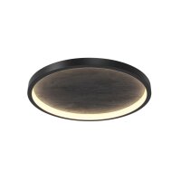 LED Deckenlampe Stein Metall Schwarz Ø59,5 cm 450 lm