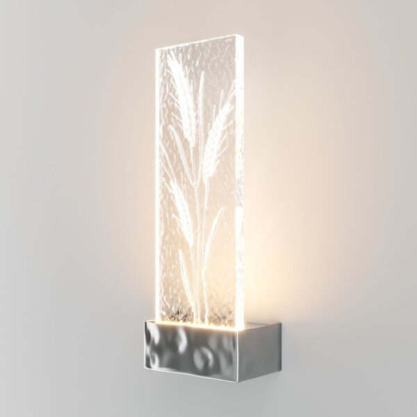 LED Wandlampe Edelstahl Glas in Chrom B:11 cm 3000 K