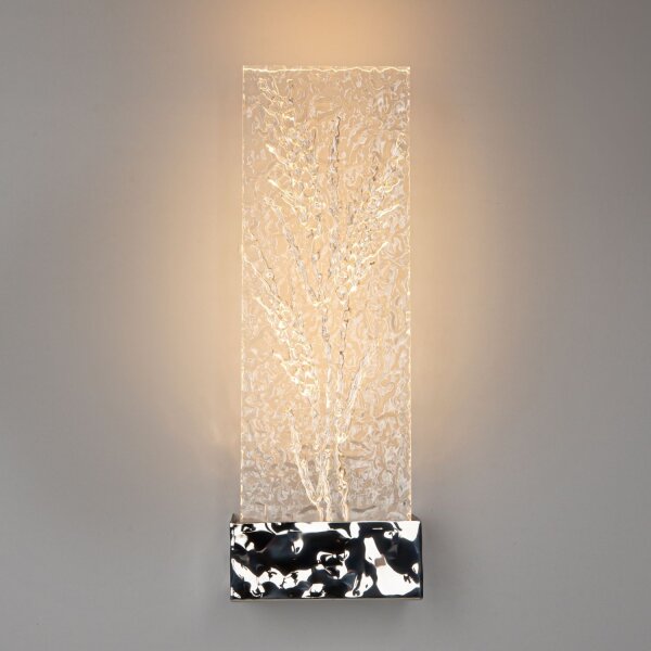 LED Wandlampe Edelstahl Glas in Chrom B:11 cm 3000 K