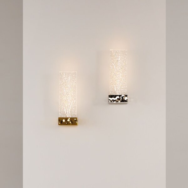 LED Wandlampe Edelstahl Glas in Chrom B:11 cm 3000 K