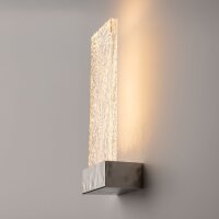 LED Wandlampe Edelstahl Glas in Chrom B:11 cm 3000 K