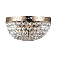 Wandlampe Klassisch Kristall Glas H:13 cm E14 2-flammig