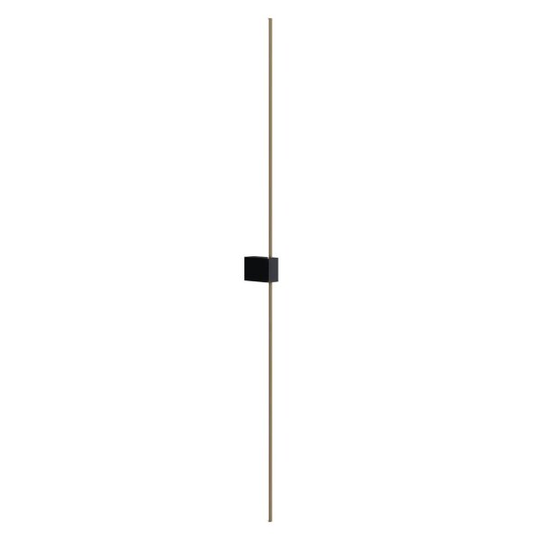 LED Wandlampe indirekt Schwarz 12 W 3000 K H:104 cm