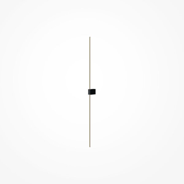 LED Wandlampe indirekt Schwarz 12 W 3000 K H:104 cm