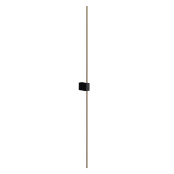 LED Wandlampe indirekt Schwarz 12 W 3000 K H:104 cm
