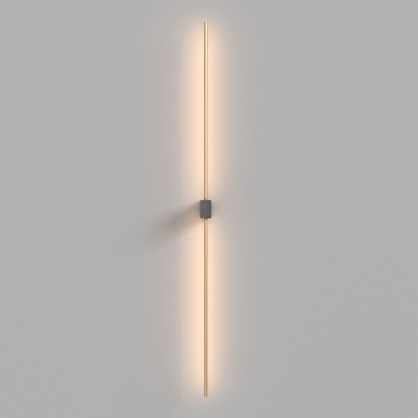 LED Wandlampe indirekt Schwarz 12 W 3000 K H:104 cm
