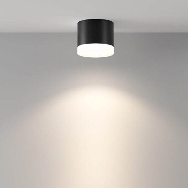 Runde Deckenlampe Schwarz Ø8,2 cm GX53 Aufputz blendarm