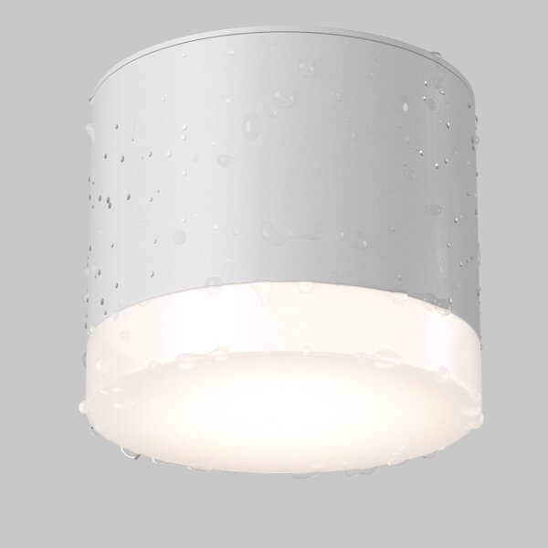 Runde Deckenlampe Weiß Ø8,2 cm GX53 Aufputz blendarm