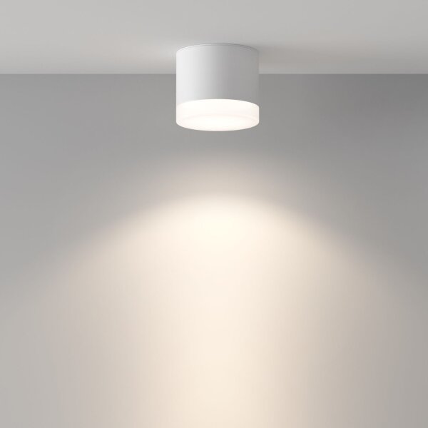 Runde Deckenlampe Weiß Ø8,2 cm GX53 Aufputz blendarm