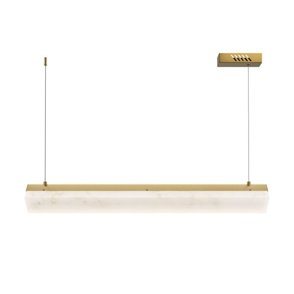 LED Pendelleuchte in Messing Stein Metall 100 cm 3000 K