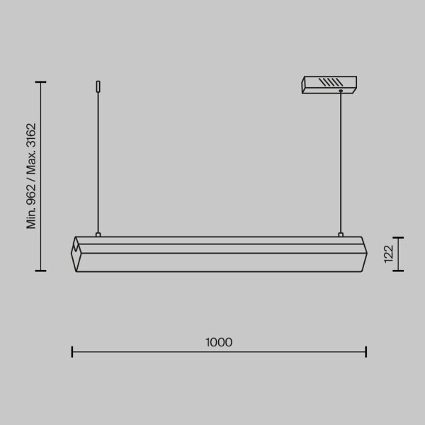 LED Pendelleuchte in Messing Stein Metall 100 cm 3000 K