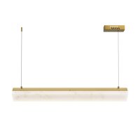 LED Pendelleuchte in Messing Stein Metall 100 cm 3000 K