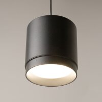 Runde Pendelleuchte Aluminium Schwarz Ø8,2 cm GX53