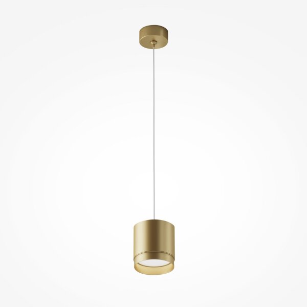Runde Pendelleuchte Aluminium in Gold Ø8,2 cm GX53