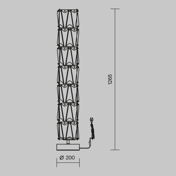 Stehleuchte Kristallglas Gold 126,5 cm E14 8-flammig