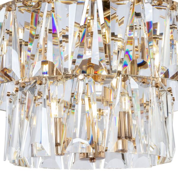 Kronleuchter Kristallglas in Gold E14 Ø77 cm 18-flmg