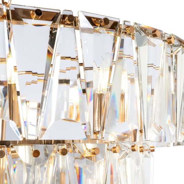 Kronleuchter Kristallglas in Gold E14 Ø77 cm 18-flmg