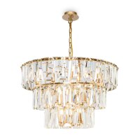 Kronleuchter Kristallglas in Gold E14 Ø77 cm 18-flmg
