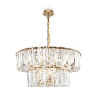 Kronleuchter Kristallglas in Gold E14 Ø68 cm 12-flmg